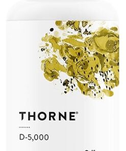 THORNE Vitamin D-5000 - Vitamin D3 Supplement - Support Healthy Bones, Teeth, Muscles, Cardiovascular, and Immune Function - NSF Certified for Sport - Dairy-Free, Soy-Free - 60...