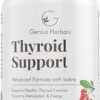 Thyroid Support - Advanced Formula with Iodine, Supports Metabolism & Energy, Supports Healthy Thyroid. Non-GMO Thyroid Supplement - 60 Capsules