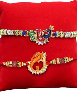 TIED RIBBONS Set of 2 Rakhi for Brother Rakhi for Bhaiya | Wishes Card | Roli Tikka - Raksha Bandhan Rakhi Bracelet for Brother | Bhai Rakhi 2 Set | Bro Rakhi Thread | Rakhi Set...