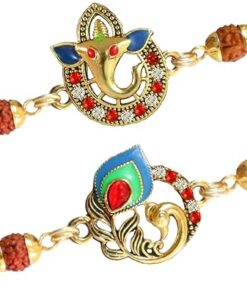 TIED RIBBONS Set of 2 Rakhi for Brother with Gift Set | Rakhi for Bhaiya | Mini Card | Roli Packet - Raksha bandhan Rakhi Bracelet for Brother Rakhi 2 Set | Rakhi Thread