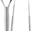 Tongue Cleaner with 2 Mini Hooks Medical Grade Stainless Steel Tongue Brush for Adults and Kids Reduce Bad Breath Tongue Scraper (2 Pack)