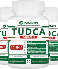 TUDCA Supplements 2400MG, Bile Salts Complex for Liver Detox & Gallbladder Cleanse, Anti-Aging for Men and Women, Digestive Health 180 Capsules