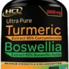 Turmeric Boswellia Extract Supplement 2000 mg – Strong Natural Joint Support Pills – Extra Strength Boswellia Serrata with Turmeric Curcumin Powder 90 Capsules