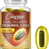 Ubiquinol CoQ10 600 MG Softgels with Omega-3 & Shilajit & PQQ, Advanced Dual-Delivery Coenzyme-Q10, Active CoQ10 Ubiquinol Supplement for Antioxidant, Heart, Brain & Cellular...