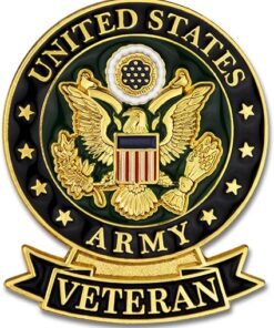 United States US Veteran Lapel Pin, Retirement and Service, 1-1/8 inch