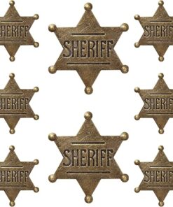 Vintage large Sheriff Badge Deputy Children's Sheriff Badge Brooch Western Toy Sheriff Badge Brooch Adult Boys Girls party costumes Play with decorative props in bulk