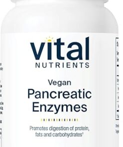 Vital Nutrients Vegan Pancreatic Enzymes | Digestive Enzymes for Women & Men | Enzymes for Digestion Support Gut Health | Relief from Gas & Bloating | Gluten, Dairy, Soy Free |...