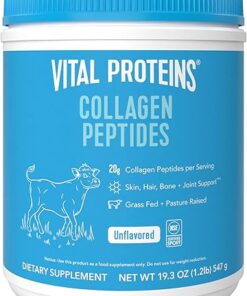 Vital Proteins Collagen Peptides Powder, Promotes Hair, Nail, Skin, Bone and Joint Health, Zero Sugar, Unflavored 19.3 OZ