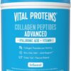 Vital Proteins Collagen Peptides Powder with Hyaluronic Acid and Vitamin C, Unflavored, 20 oz