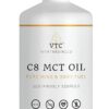 VitaTradingCo. 100% Pure C8 MCT Oil | 3X Distilled Caprylic Acid | Healthy Fat for Clean Energy | Sustainably Sourced | Non-GMO, Paleo, Keto | 32oz, 64 Servings (Unflavored)