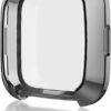 Watch Protector Smart Watch Soft TPU Protective Case for Fitbit Versa (Black) (Color : Black)