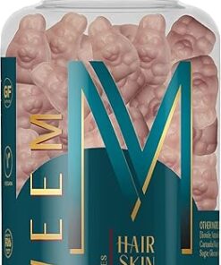 WEEM Hair Skin and Nails Gummies - Supports Healthy Hair - Vegan biotin Vitamins for Women & Men Supports Faster Hair Growth, Stronger Nails, Healthy Skin, Extra Strength (1)