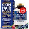 WINDSOR BOTANICALS Vegan Collagen Builder - Plant Based Vegan Collagen Supplements for Women - 30ct