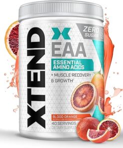 XTEND EAA + BCAA Powder | Muscle Recovery & Lean Muscle Growth | 9 Essential Amino Acids for Intra Workout or Post Workout Recovery | 10g EAAs Per 2 Servings | Blood Orange 40...