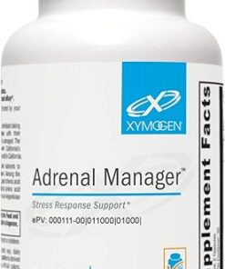 XYMOGEN Adrenal Manager - Energy, Stress Response + Adrenal Gland Support - Adrenal Supplement with L-Tyrosine, Zinc Chelate, Vit B6, Magnesium, Pantothenic Acid, Rhodiola Rosea...