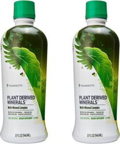 Youngevity Plant Derived Liquid Minerals - 77+ Natural Unaltered trace minerals - 19,000mg Plant Mineral Solids - Colloidal Form Humic Shale - (32 oz Pack of 2)