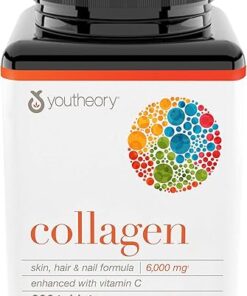 Youtheory Advanced Collagen - 6,000 mg Collagen - with Vitamin C - for Hair, Skin & Nails* - Collagen Supplements for Women and Men - 290 Tablets