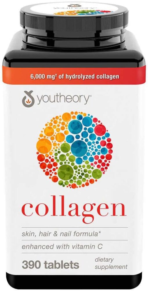 Youtheory Collagen Plus Biotin, 390 Tablets