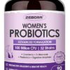 ZEBORA Probiotics for Women Digestive Health with Enzymes & Prebiotics 100 Billion CFUs| Vaginal Probiotics with D Mannose & Cranberry | Urinary Tract Health | Immune Support,...