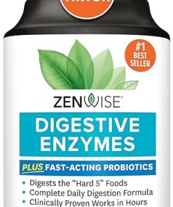 Zenwise Health Digestive Enzymes - Probiotic Multi Enzymes with Probiotics and Prebiotics for Digestive Health and Bloating Relief for Women and Men, Daily Enzymes for Gut and...