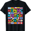 National Hispanic Heritage Month All Countries Flags T-Shirt